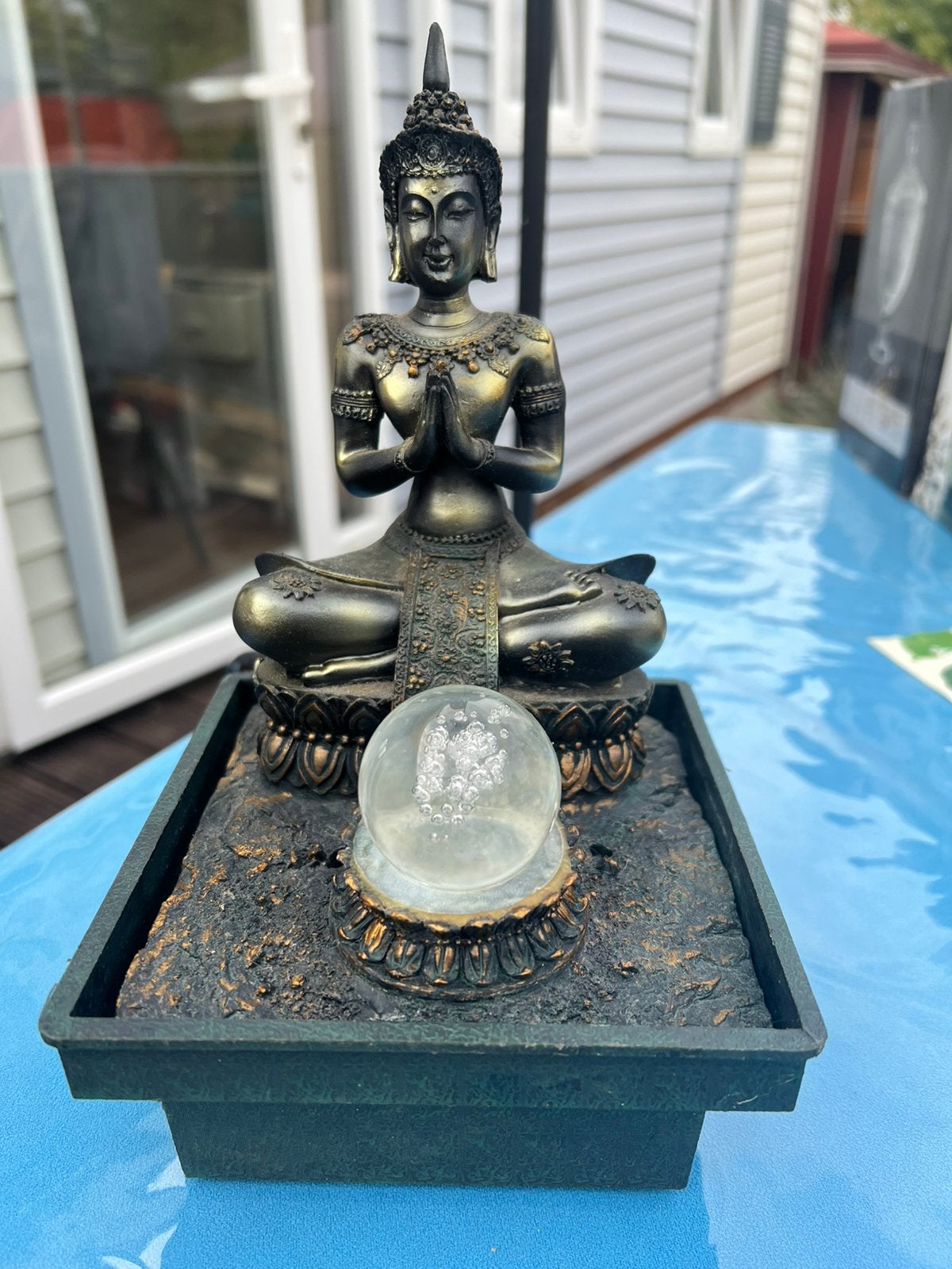 Te koop Boeddha fonteintje, Tuin en Terras, Ophalen, Zo goed als nieuw, Fontein