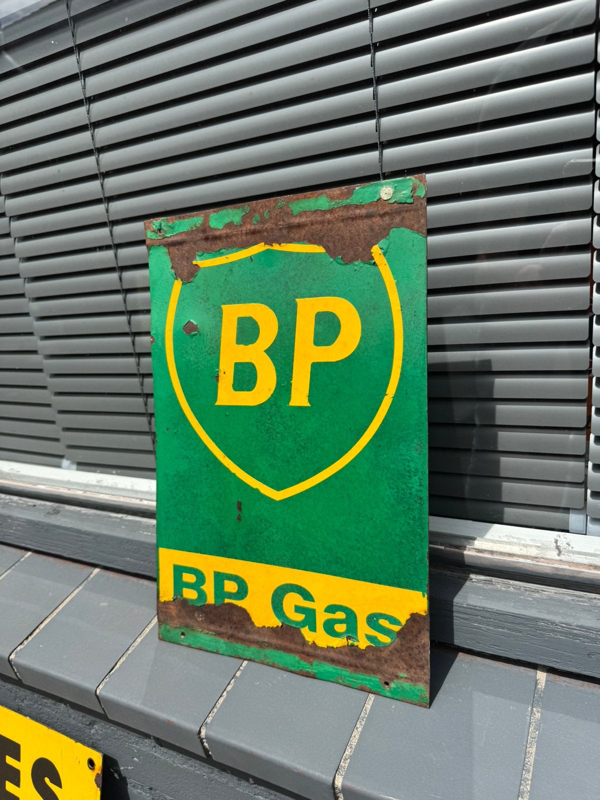 Ancien panneau publicitaire BP Gas, Collections, Marques & Objets publicitaires, Enlèvement ou Envoi, Utilisé, Panneau publicitaire