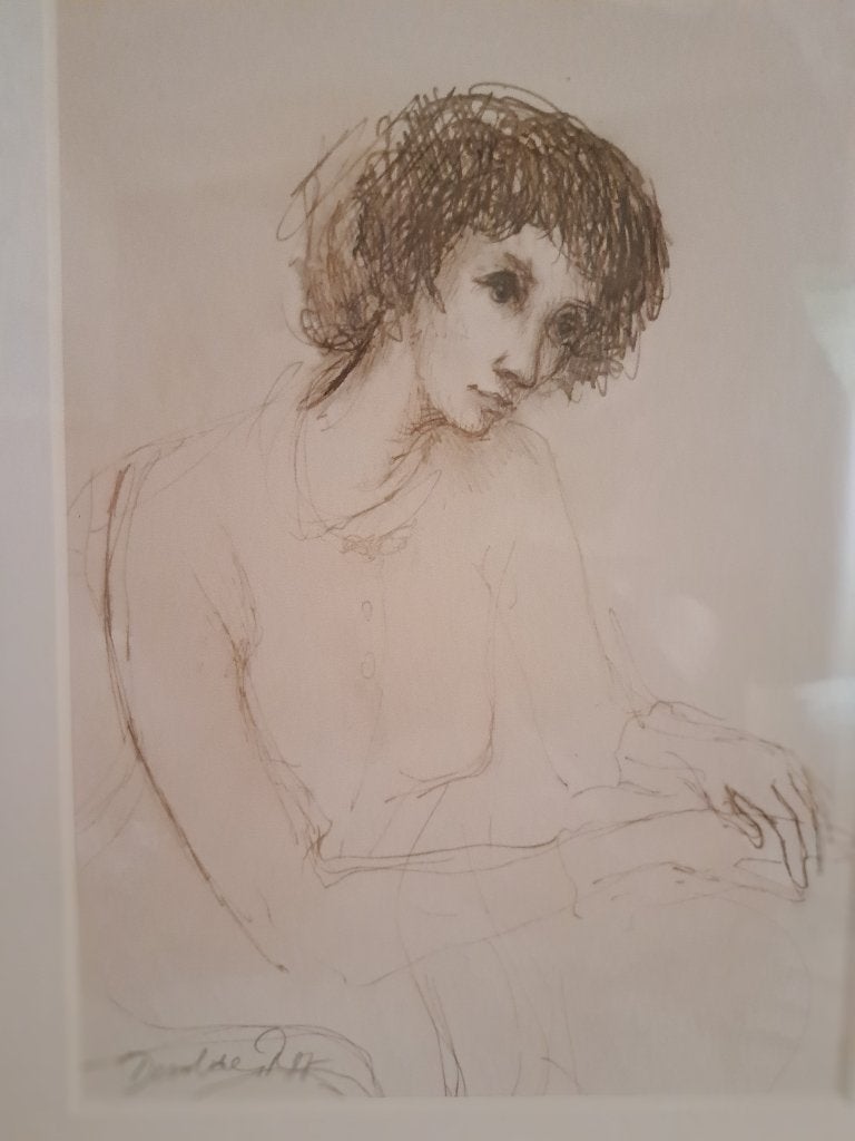 Ets, Antiek en Kunst, Ophalen, Tekening, Gesigneerd
