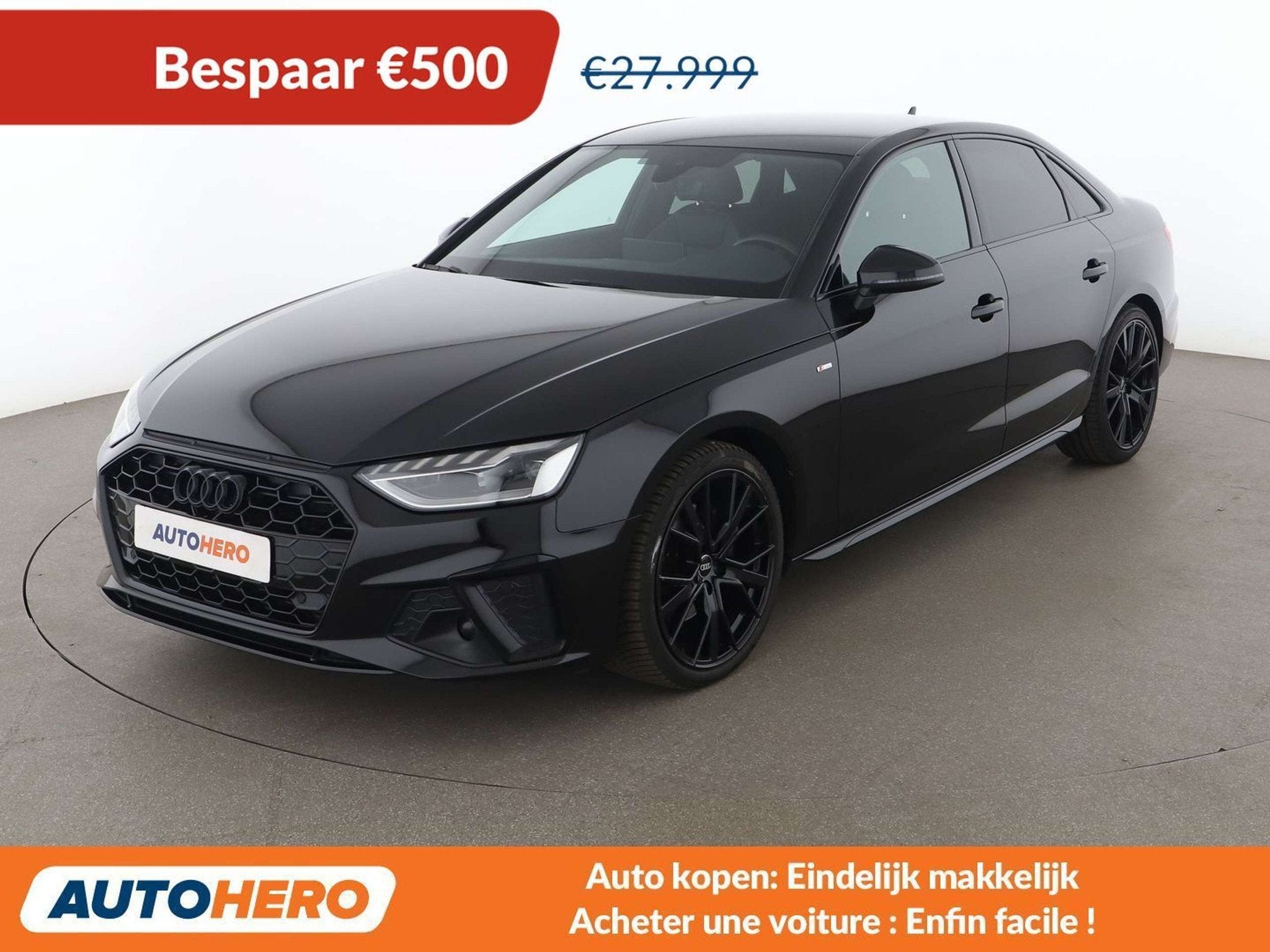 Audi A4 35 TFSI Mild-Hybrid S line (bj 2023, automaat), Auto's, Audi, 4 deurs, Gebruikt, A4, Zwart