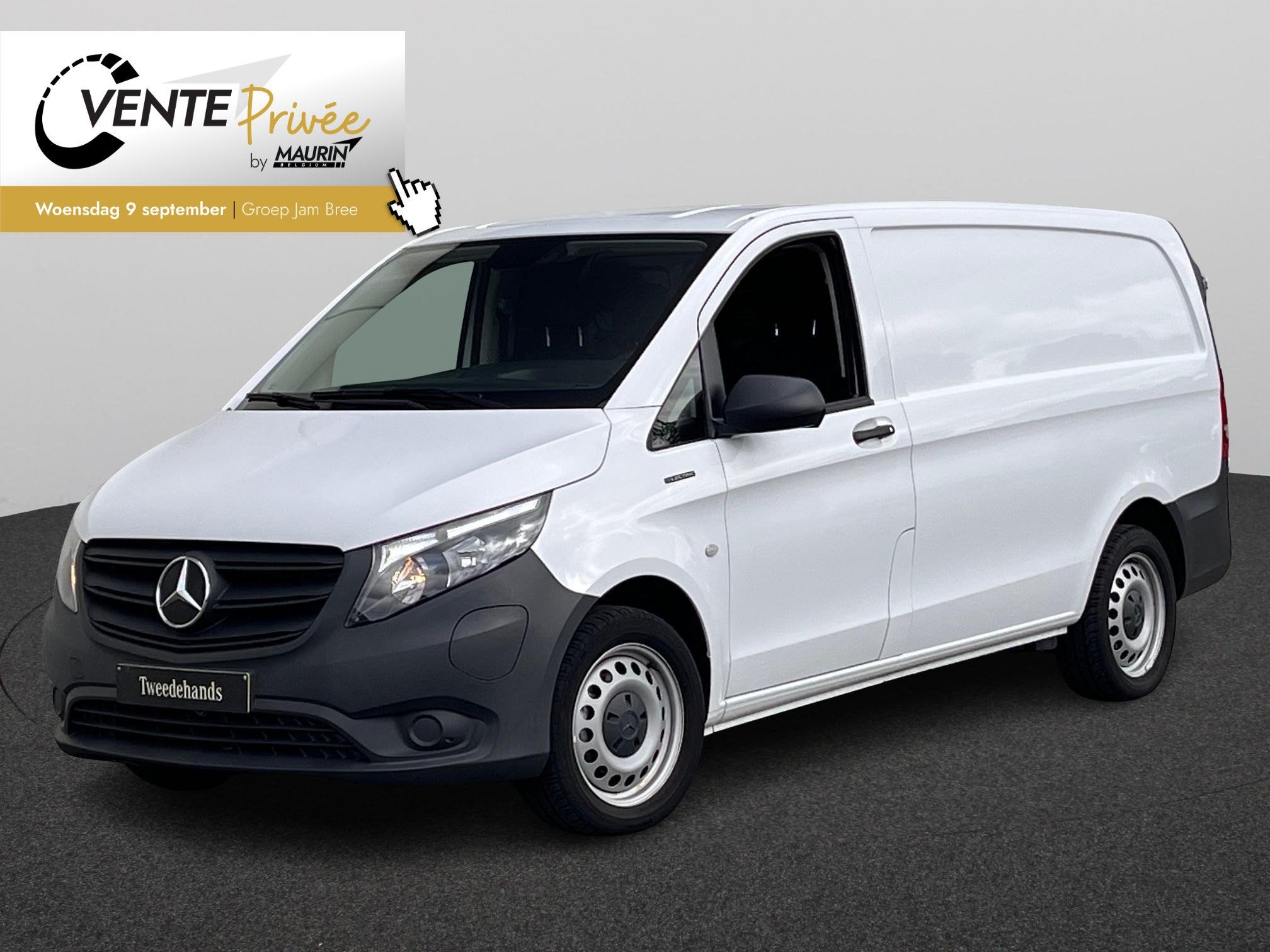 Mercedes-Benz eVito L2 66kWh, Autos, Camionnettes & Utilitaires, Achat, 3 places, 116 ch, Noir