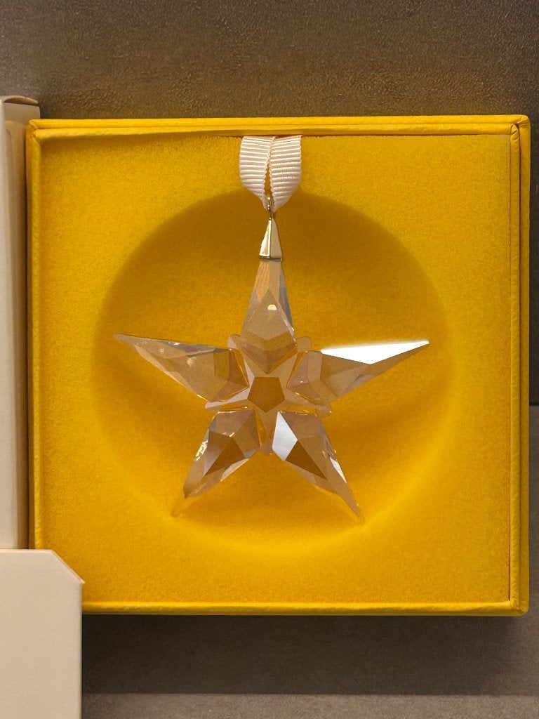 Swarovski Kerst Ornament ster gold, Zeer zeldzaam, Prototype, Ophalen of Verzenden, Nieuw, Figuurtje