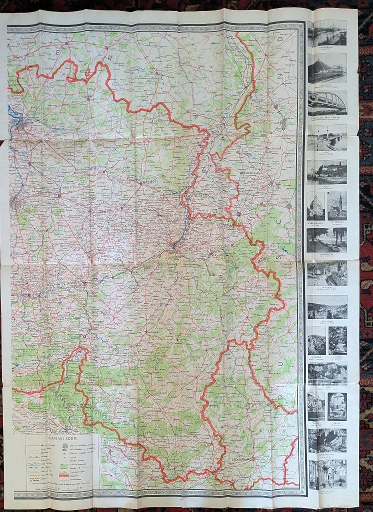 landkaart België, Boeken, Gelezen, Ophalen of Verzenden, Landkaart, België