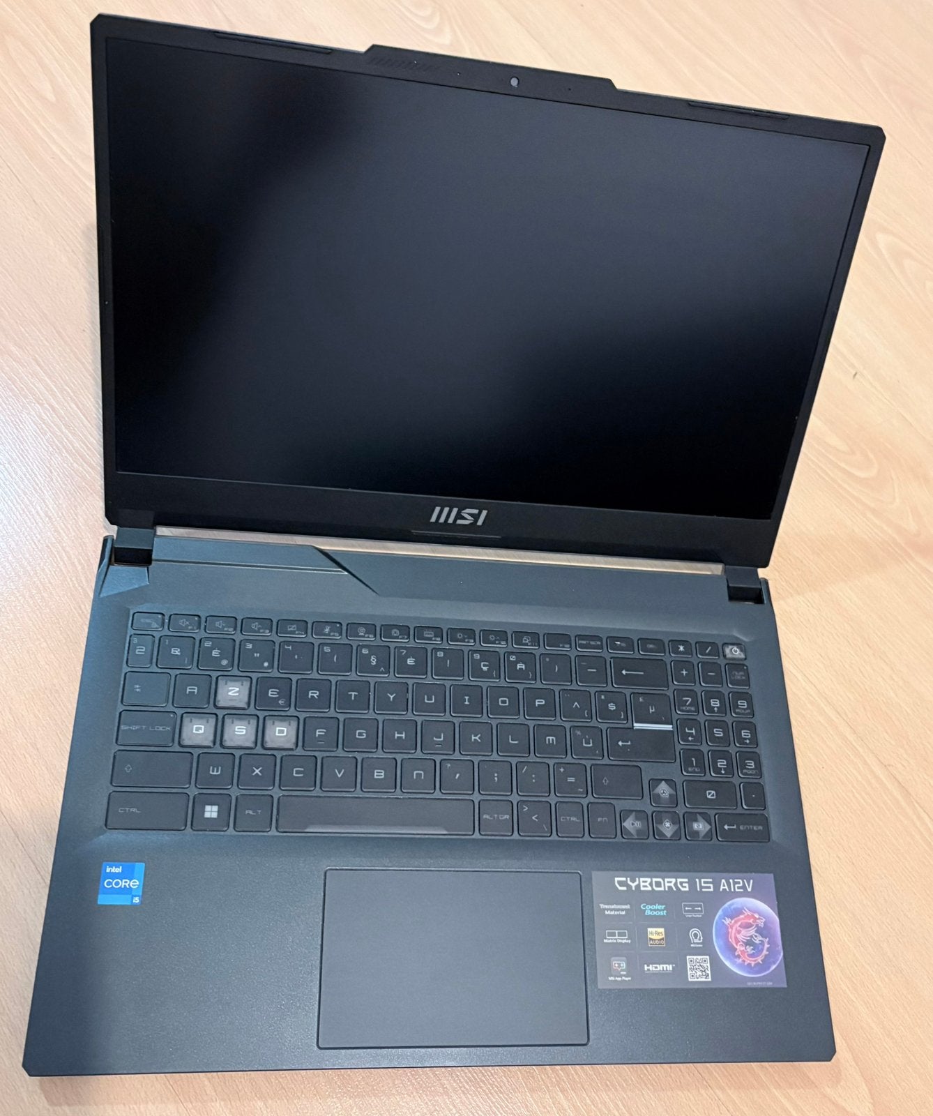 MSI Cyborg 15 A12V, Informatique & Logiciels, Ordinateurs portables Windows, HDD, Enlèvement ou Envoi, 16 pouces, Comme neuf