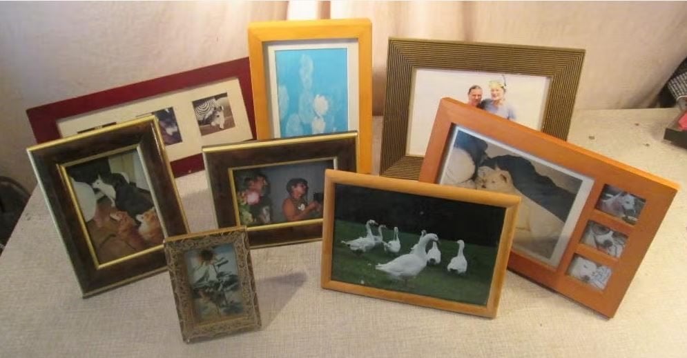 8 magnifiques cadres photo en bois différents avec support, Enlèvement ou Envoi, Avec verre, Comme neuf, Cadre interchangeable