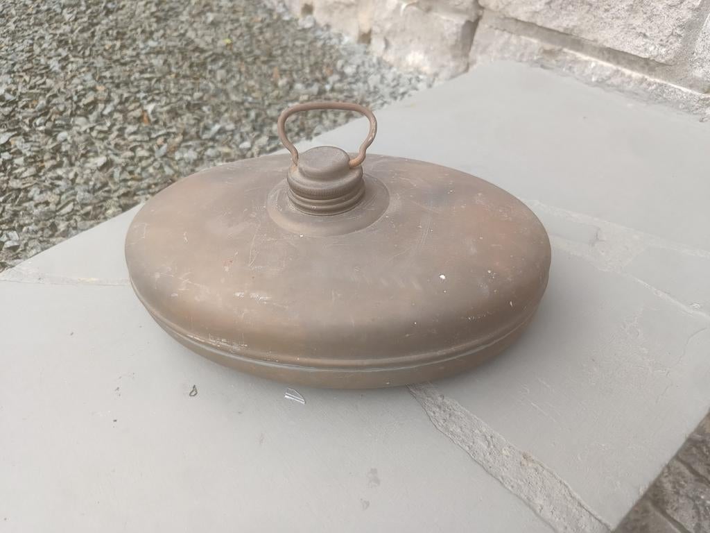 Zeer oude koperen/metalen Warmwaterkruik/ bedverwarmer, Ophalen