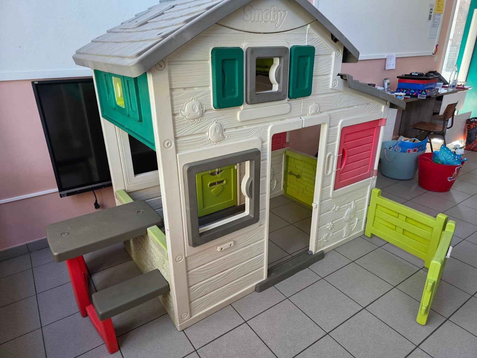 speelgoedhuisje smoby, Ophalen