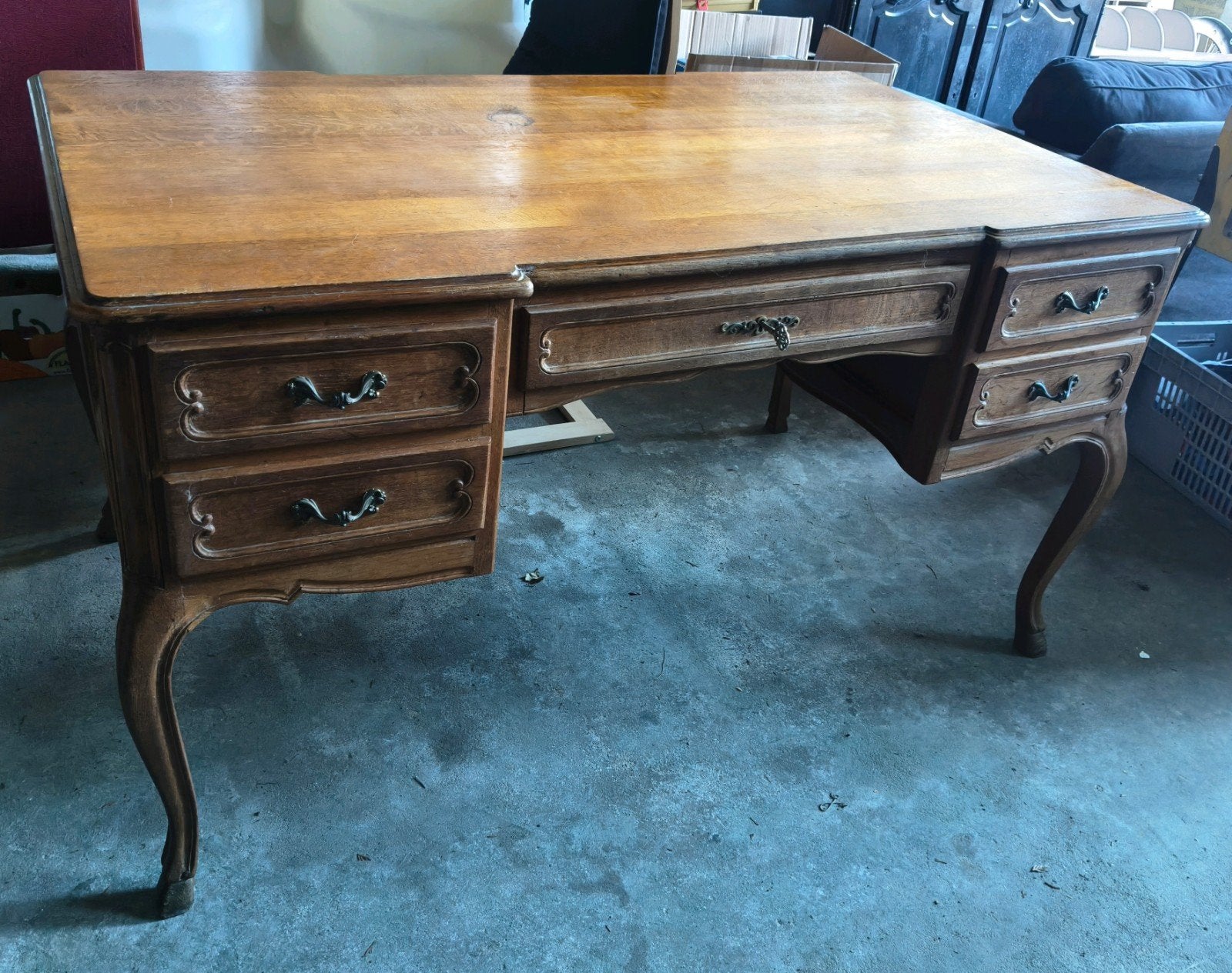 Bureau en bois massif, Maison & Meubles, Enlèvement, Bois