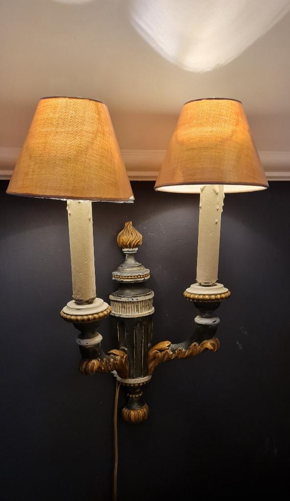 Louis XV style kaars wandapplique E14 incl kapjes, Ophalen of Verzenden