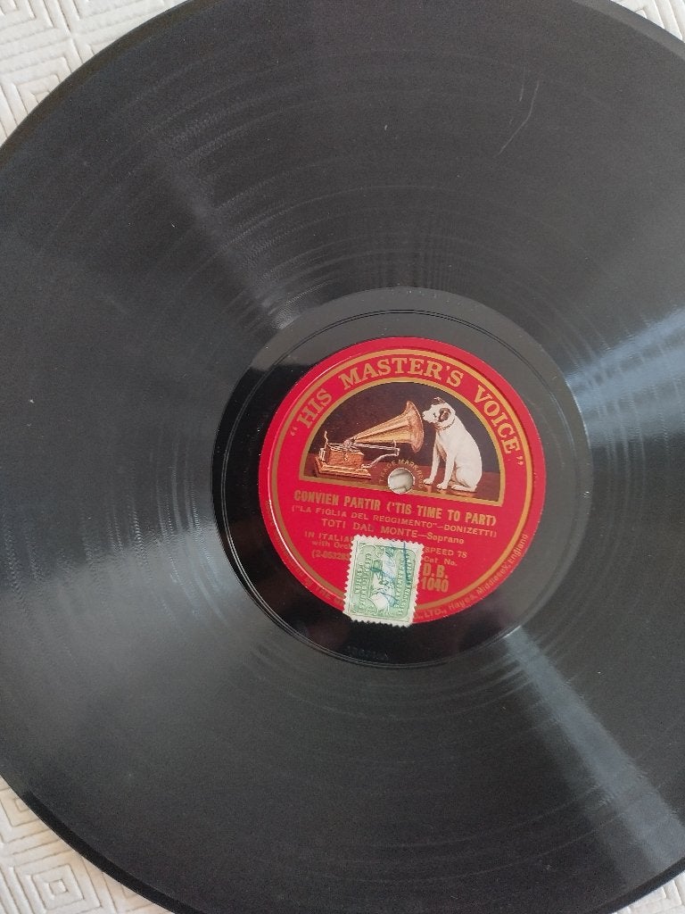 vintage 1925  fono HMV platen, Autres formats, Enlèvement, Utilisé, Housse de protection extérieure