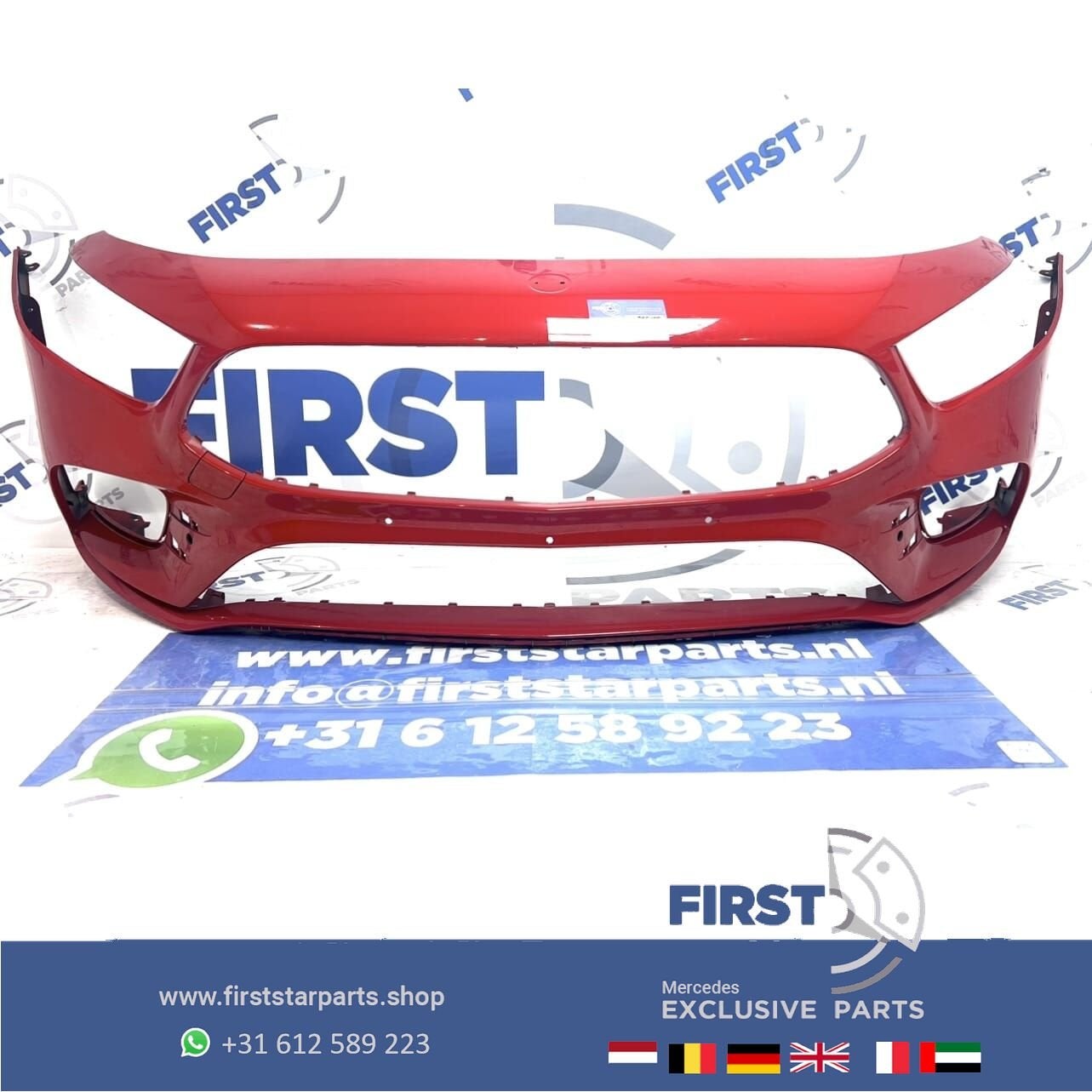 W177 BUMPER ROOD AMG Mercedes A Klasse VOORBUMPER 2018-2024, Gebruikt, -, Voor, Ophalen of Verzenden