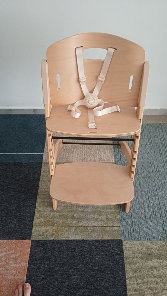 Childhome Evosit in de kleur Natural Beige, Kinderen en Baby's, Ophalen of Verzenden, Zo goed als nieuw, Meegroeistoel, Afneembaar eetblad