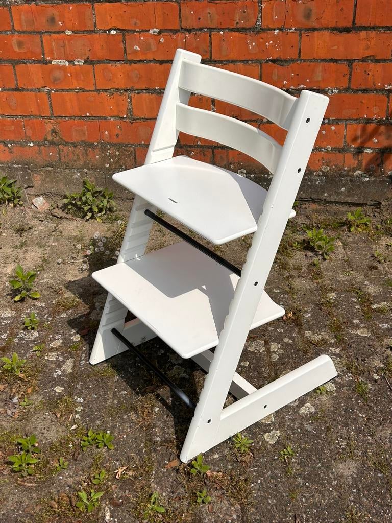 Stokke tripptrapp wit, Ophalen, Gebruikt, Meegroeistoel
