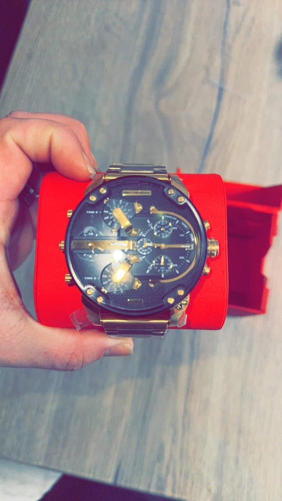 Goud zwarte diesel horloge, Ophalen of Verzenden, Nieuw, Goud