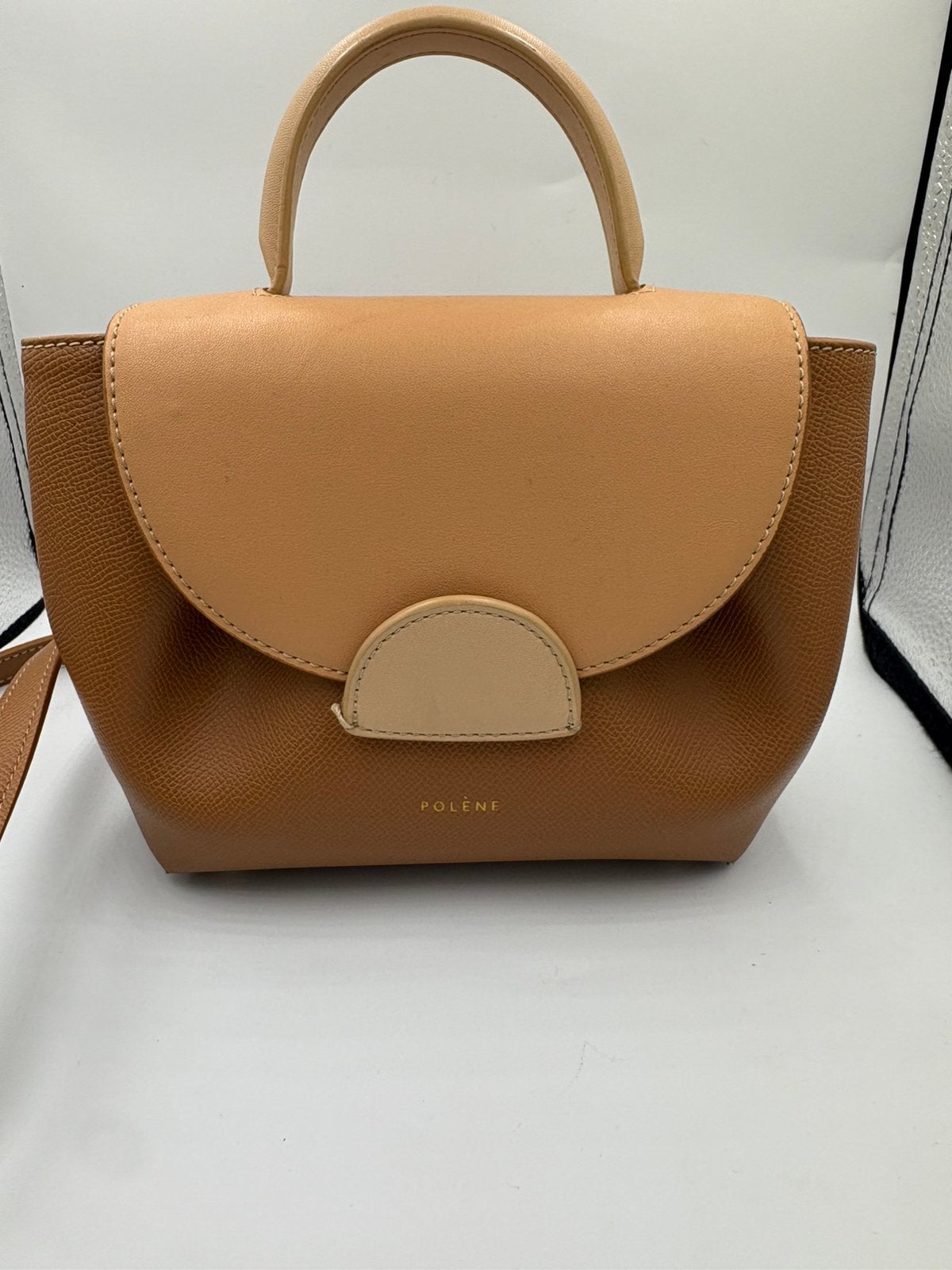 Polene schoudertas, Bijoux, Sacs & Beauté, Sacs | Sacs Femme, Enlèvement ou Envoi, Comme neuf, Beige
