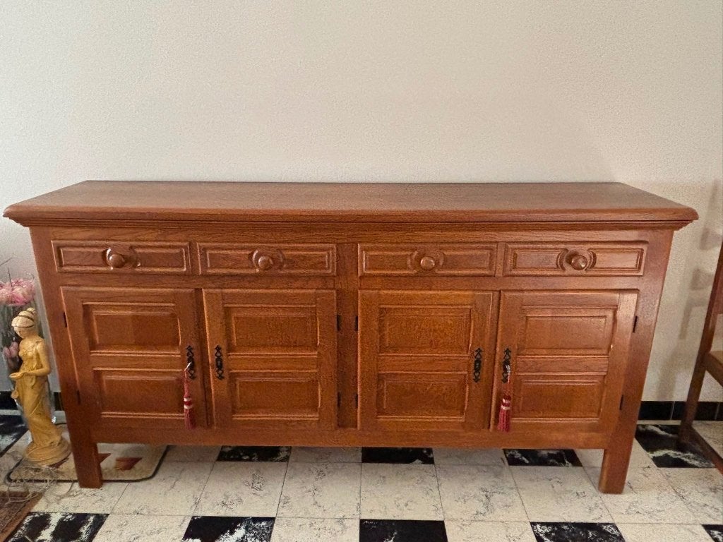 Massief eiken eetkamer - perfecte staat, Huis en Inrichting, Complete eetkamers, Ophalen, Zo goed als nieuw, 4 tot 6 stoelen