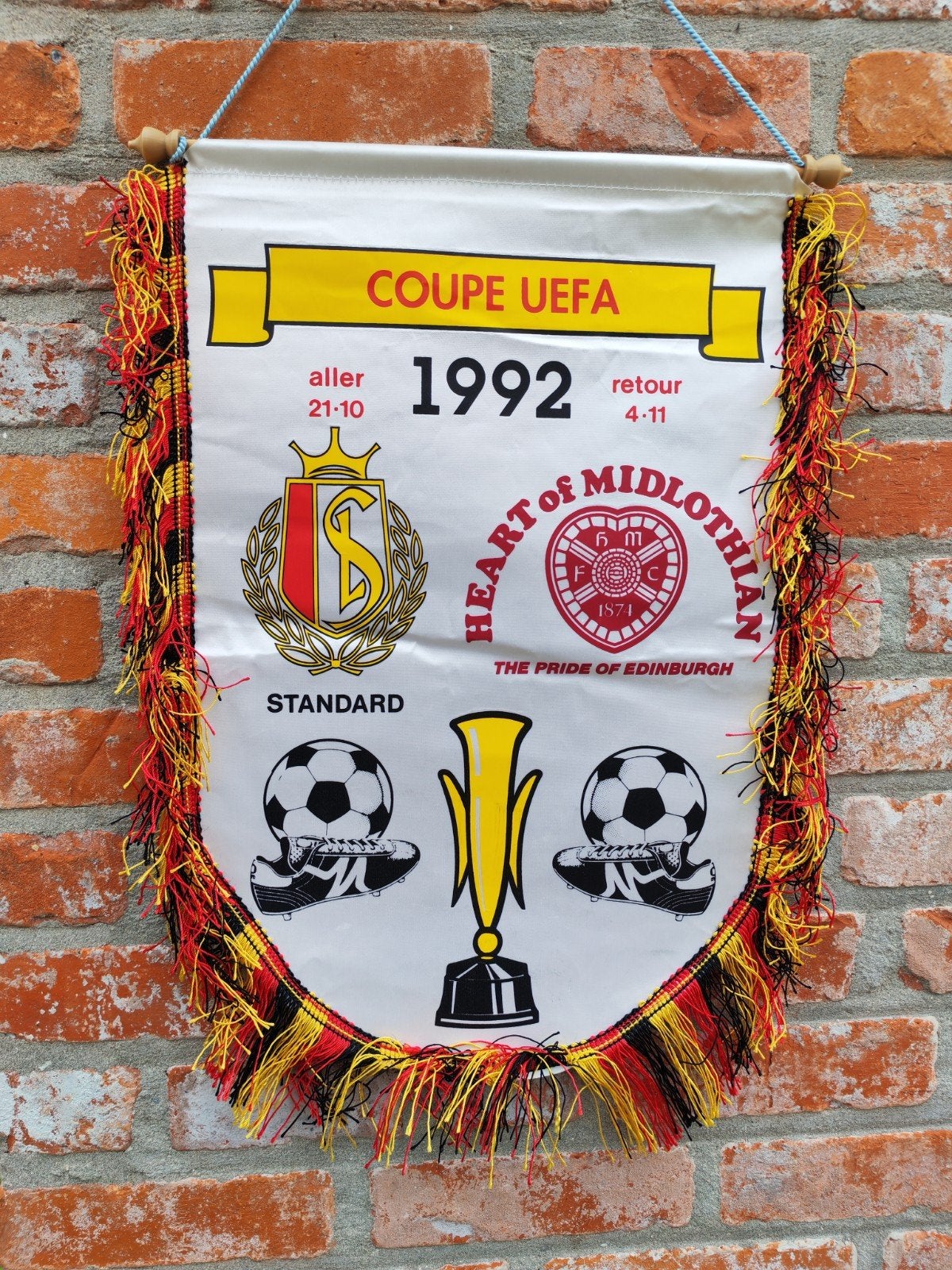 Standard de liège Luik Heart of Midlothian 1992 Europa Cup, Ophalen of Verzenden
