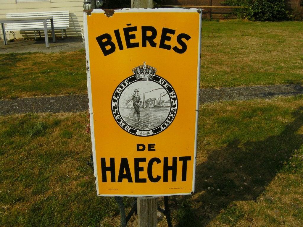 assiette émaillée Bieres de Haecht 1931, Enlèvement ou Envoi, Comme neuf