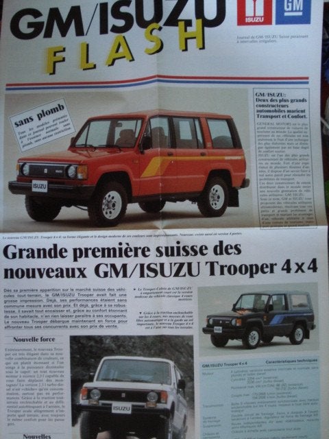 GM Isuzu Flash gamme Brochure Catalogue Prospekt LOT de 2, Verzenden, Zo goed als nieuw, Opel