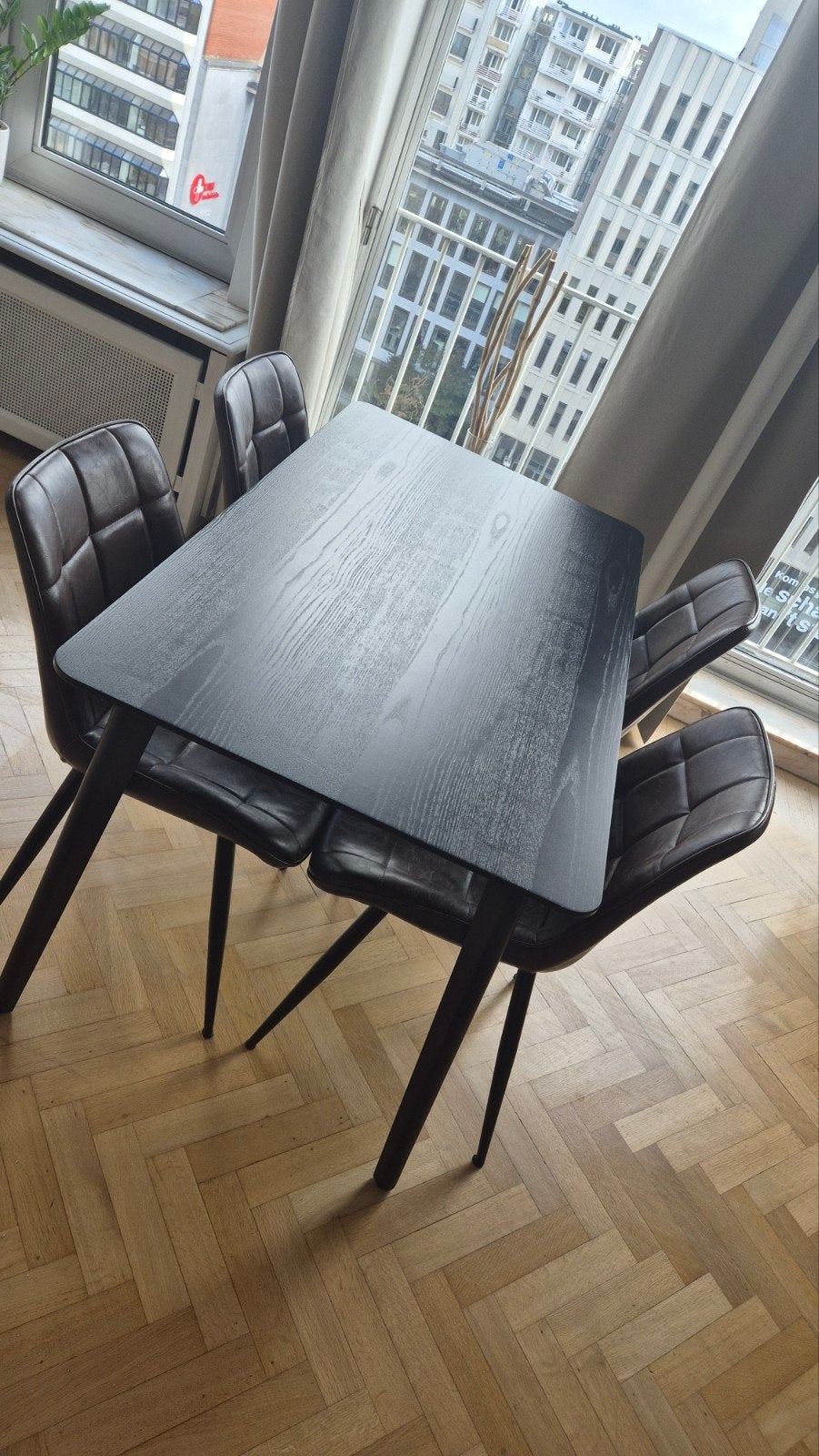 Eetafel met 4stoelen, Huis en Inrichting, Ophalen, Gebruikt, 4 tot 6 stoelen
