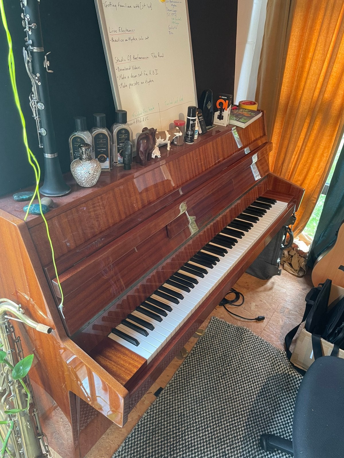 Buffetpiano Hupfeld, Musique & Instruments, Pianos, Brillant, Brun, Enlèvement, Utilisé