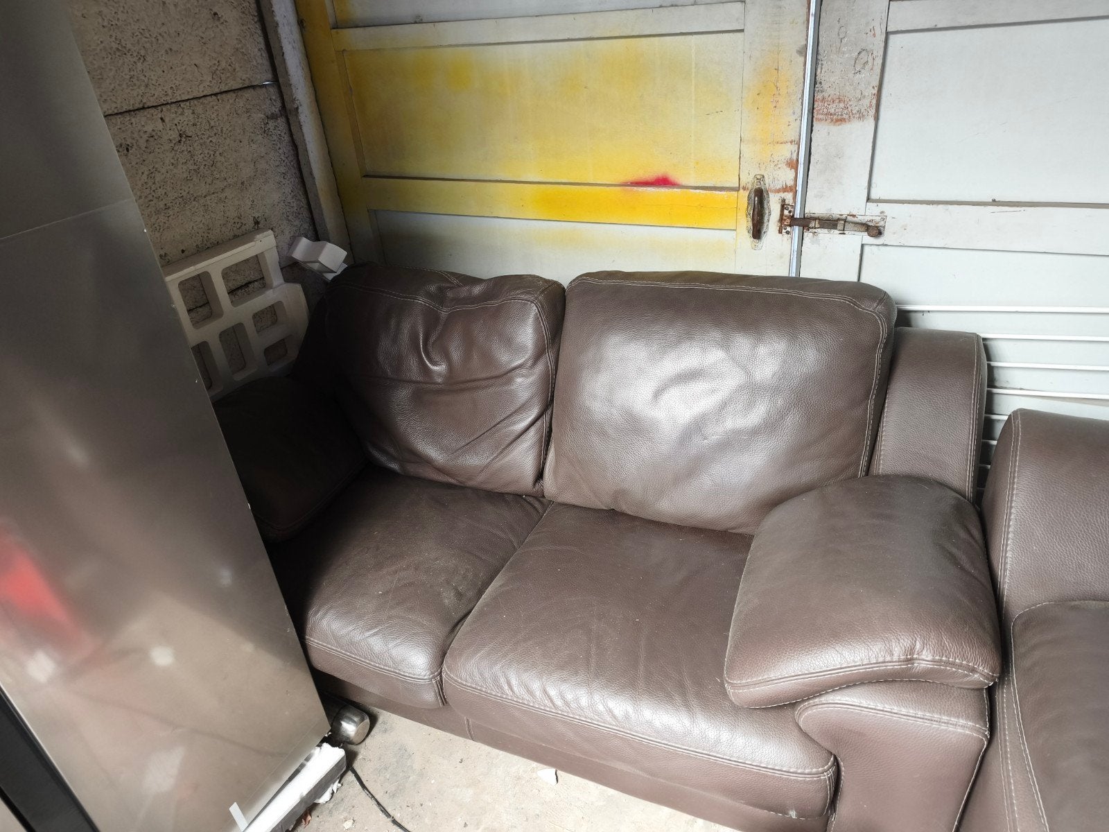 leder 2plus3 zit, Ophalen, Gebruikt, Leer, Modern