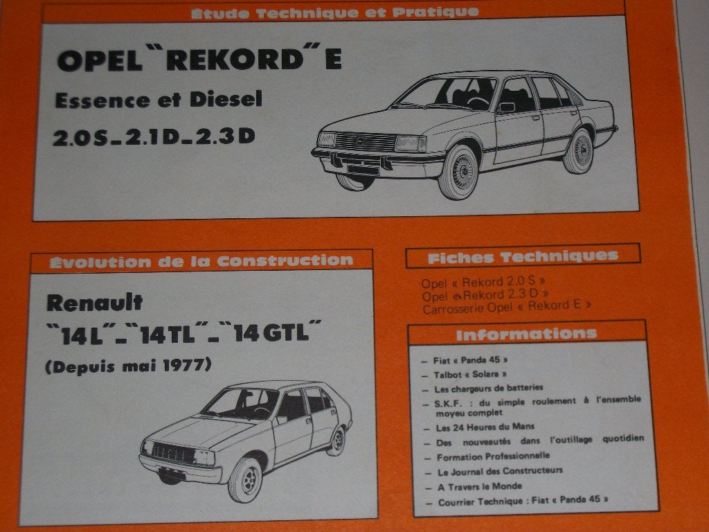 revue technique opel rekord E de 1977-1980, Enlèvement ou Envoi