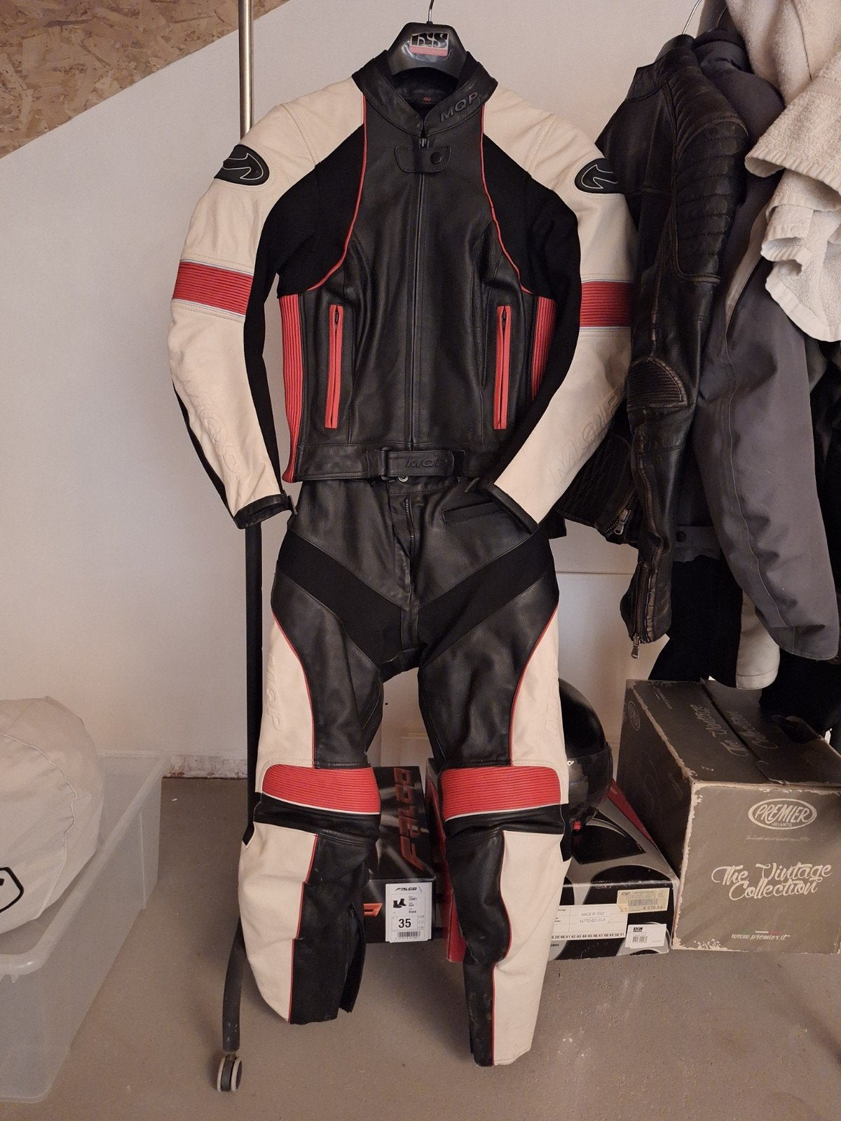 MQP leder motorpak 2-delig mt 38 dames, Motoren, Ophalen, Dames