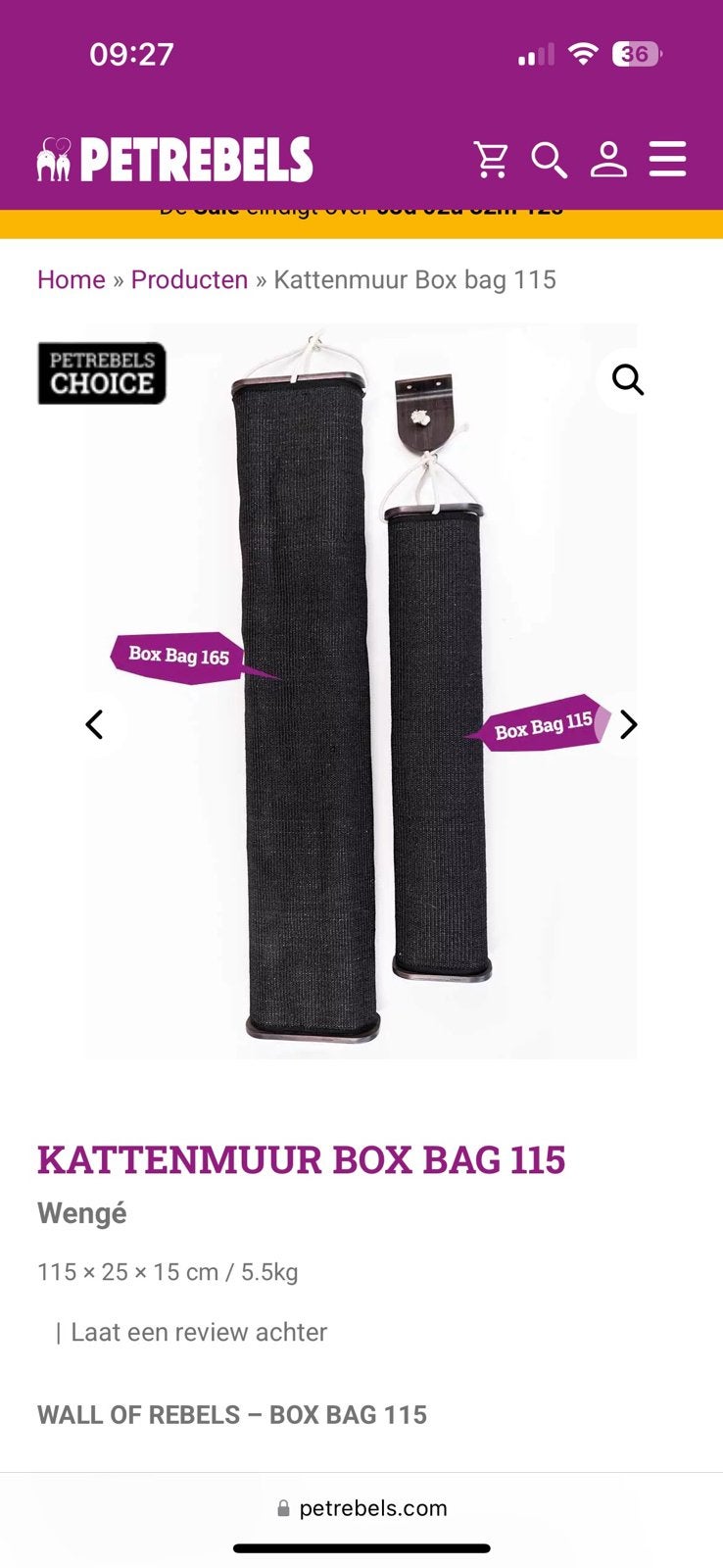 Petrebels Wall of Rebels – Box Bag 165 –, Dieren en Toebehoren, Ophalen, Nieuw