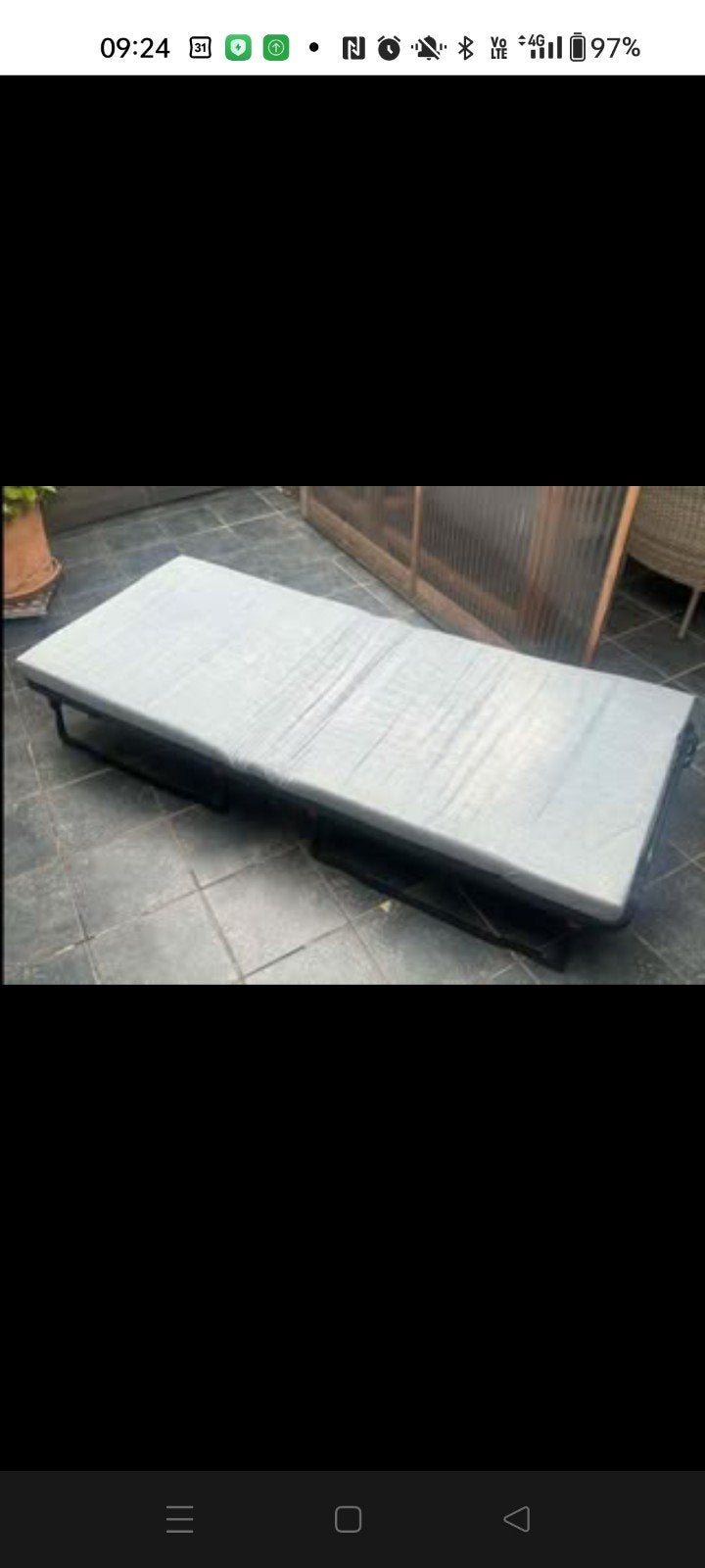 1-pers plooibed, zo goed aks nieuw, Maison & Meubles, 200 cm, Une personne, Comme neuf, Enlèvement