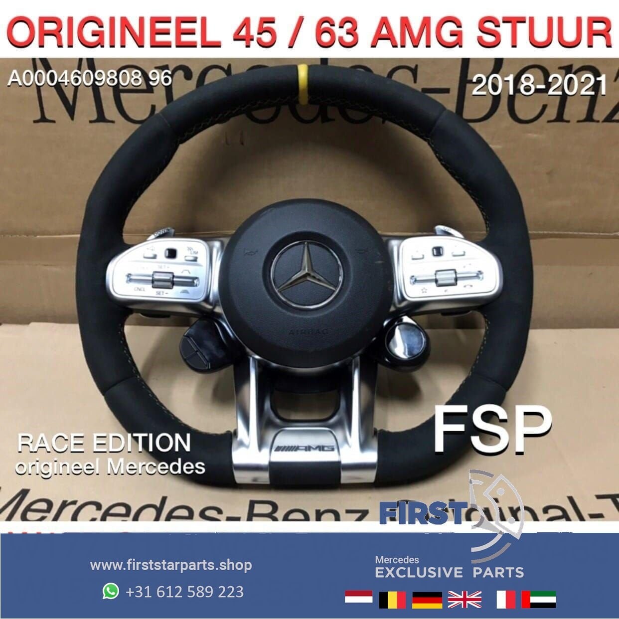 A0004600109 9E38 ORIGINEEL Mercedes 35 43 45 53 63 AMG STUUR, Utilisé, -, -, Enlèvement ou Envoi