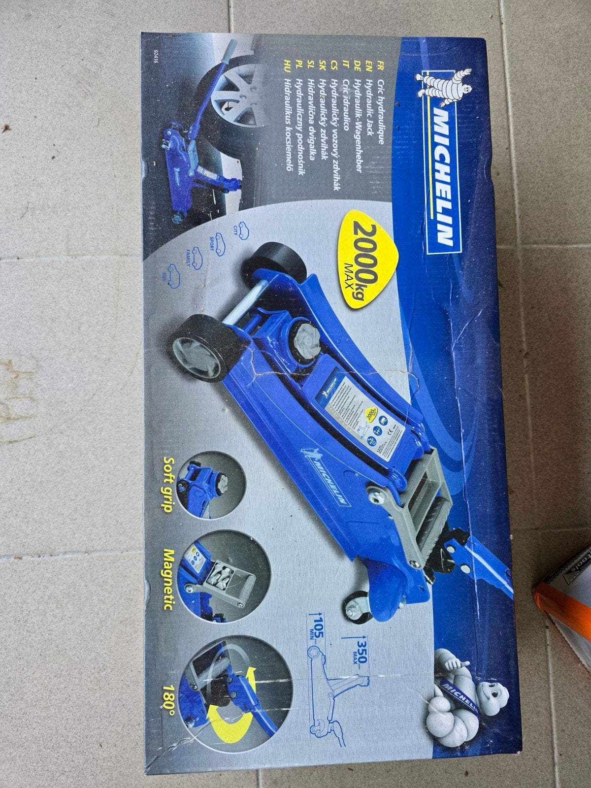 Michelin hydraulische garagekrik, Ophalen