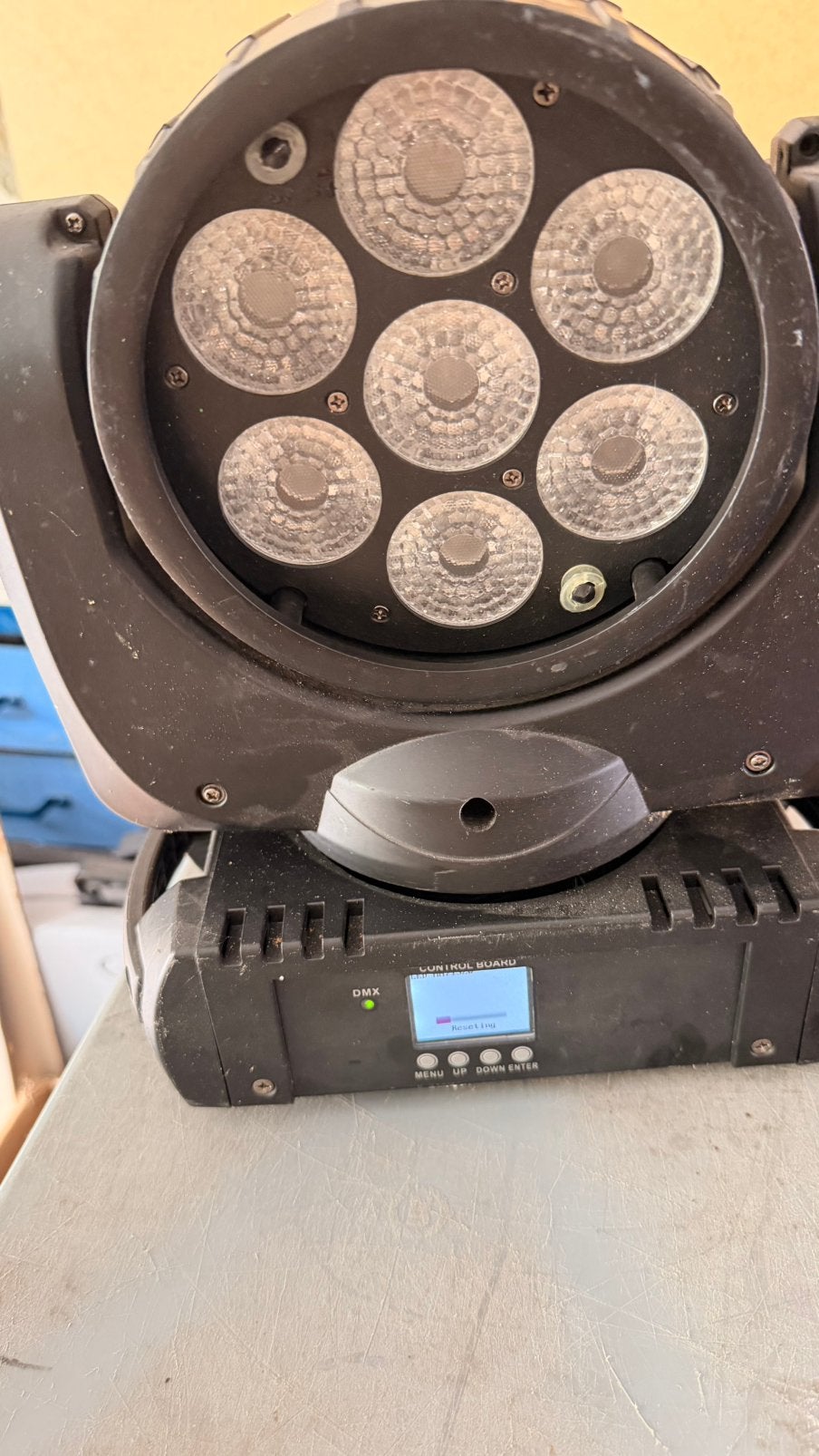 LED moving head 7x 10 w RGBW leds, Musique & Instruments, Lumières & Lasers, Enlèvement, Comme neuf