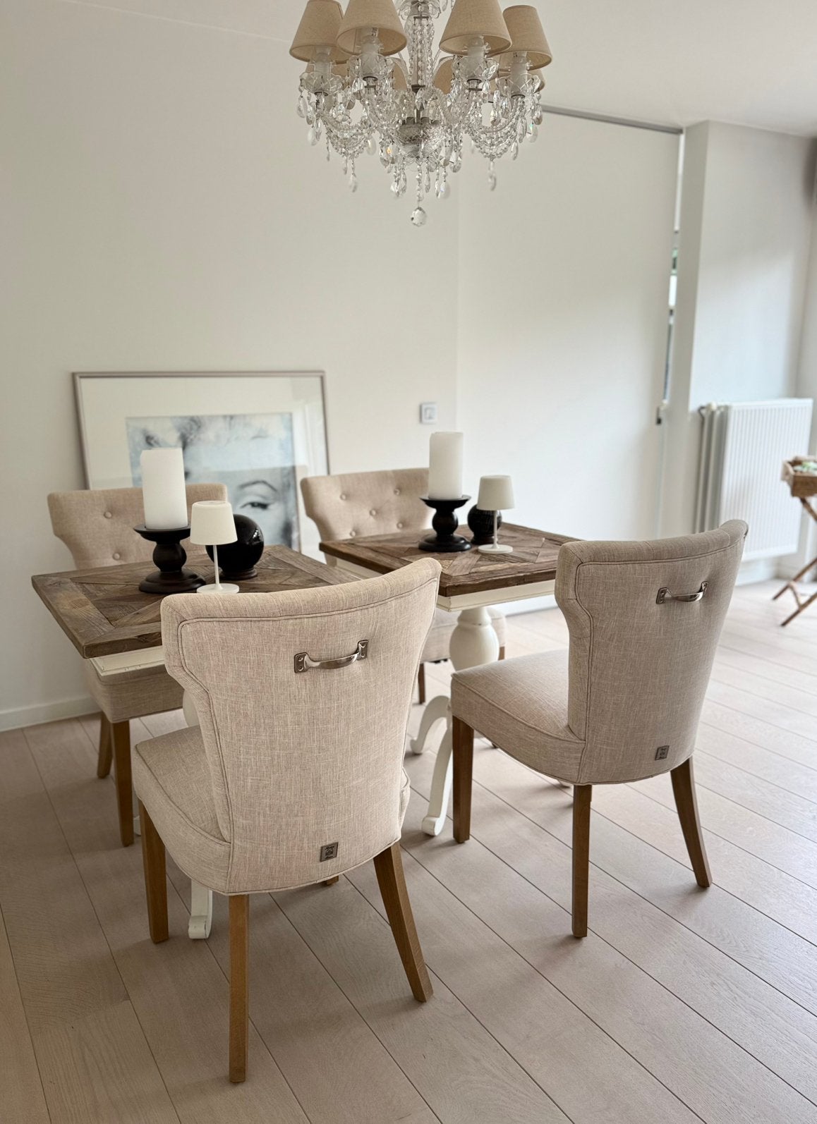 Stoelen 4 st. Riviera Maison, Ophalen, Nieuw, Grijs, Vier