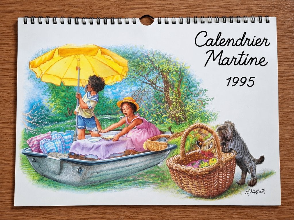 Martine 👧🏻 Calendrier  « perpétuel » ~ Marcel Marlier, Ophalen of Verzenden, Overige figuren, Nieuw, Plaatje, Poster of Sticker