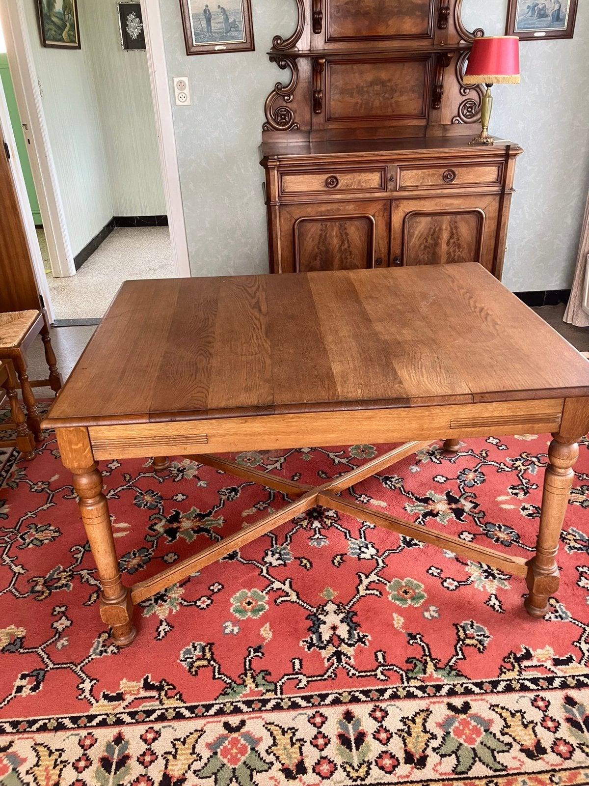 Eiken tafel, Huis en Inrichting, Tafels | Eettafels, Ophalen, Gebruikt