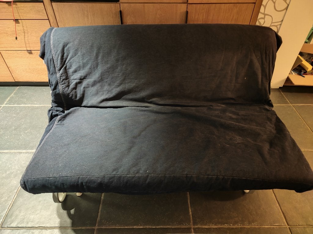 zetelbed, Ophalen, Blauw, Zo goed als nieuw, Twijfelaar