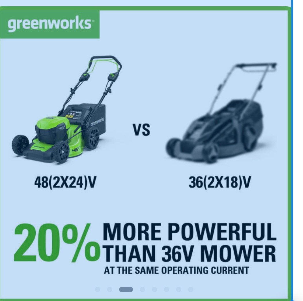 Greenworks zelfrijdende elektrische grasmaaier 48v, Ophalen, Zo goed als nieuw, Elektrische grasmaaier, Opvangbak