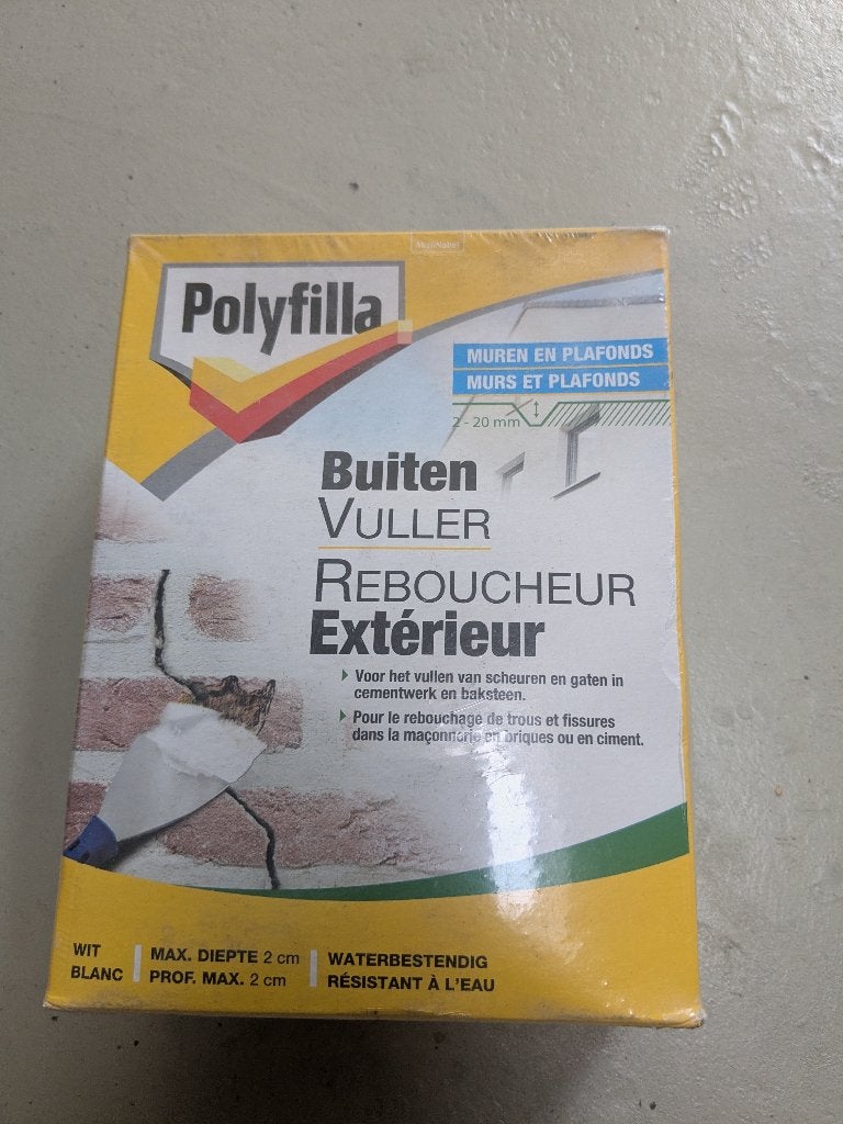 Polyfilla buitenvuller 2 kg, Minder dan 4 cm, Overige materialen, Nieuw, Ophalen of Verzenden