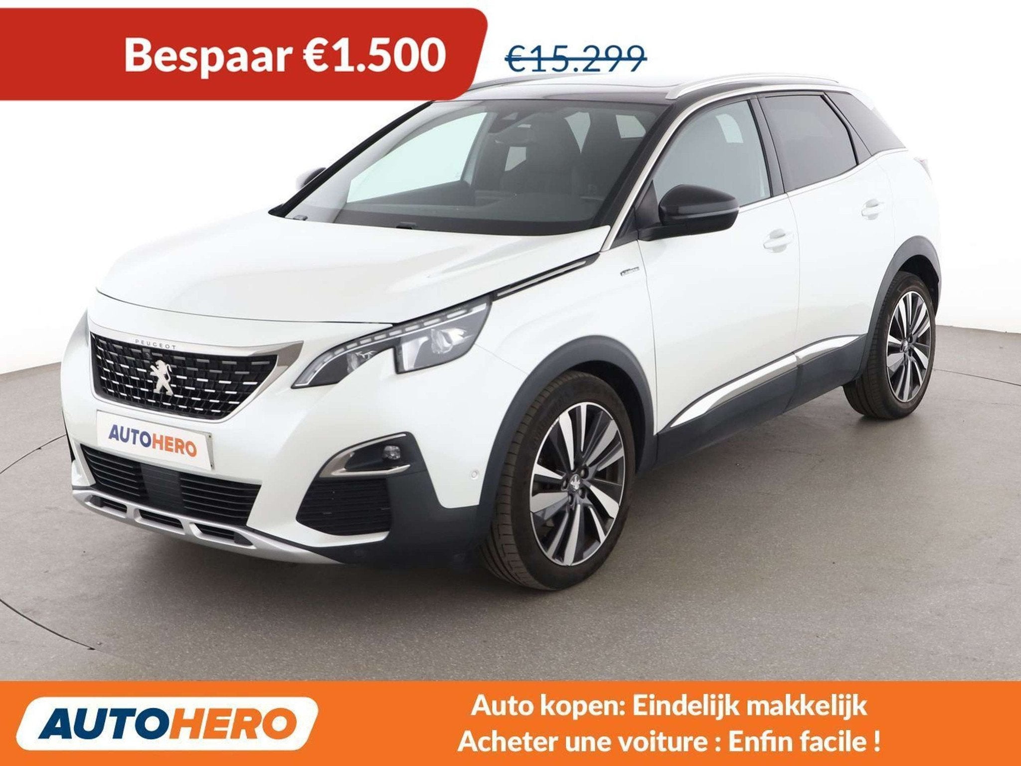 Peugeot 3008 1.6 THP Allure (année de construction 2017), Achat, 129 g/km, Noir, 5 portes