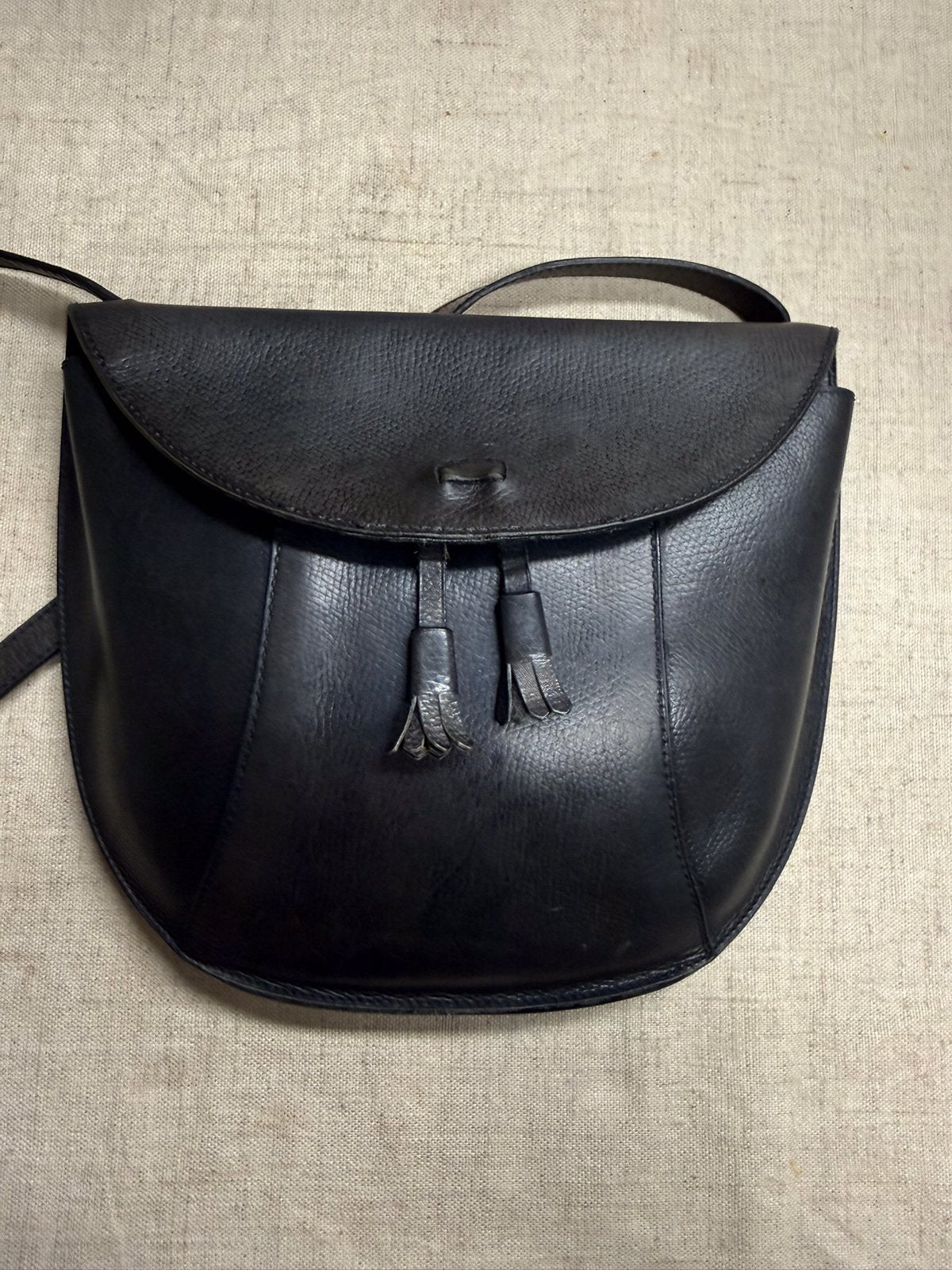Donkerblauwe handtas Delvaux, Ophalen of Verzenden, Gebruikt, Handtas