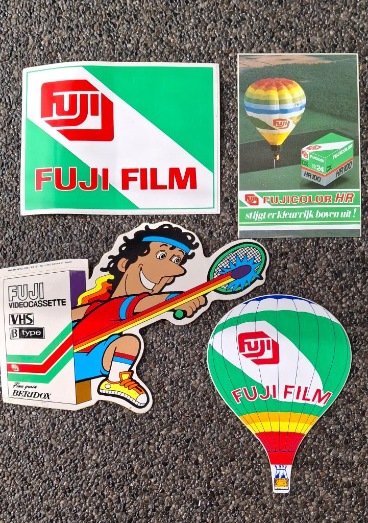 Lot d'autocollants Fuji Film cassette VHS pour montgolfière, Enlèvement ou Envoi, Comme neuf, Marque
