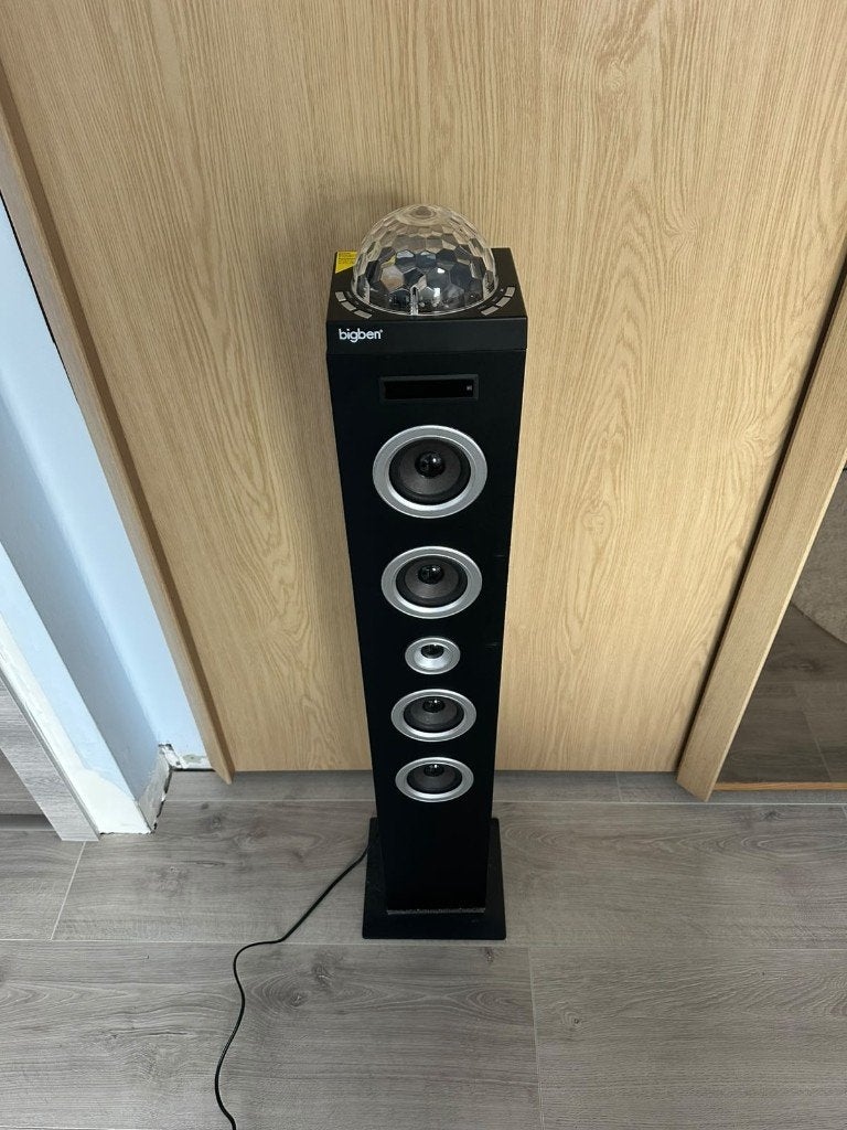 Big Ben Tower, Afstandsbediening, Ophalen, Zo goed als nieuw, Vloerstaande luidspreker
