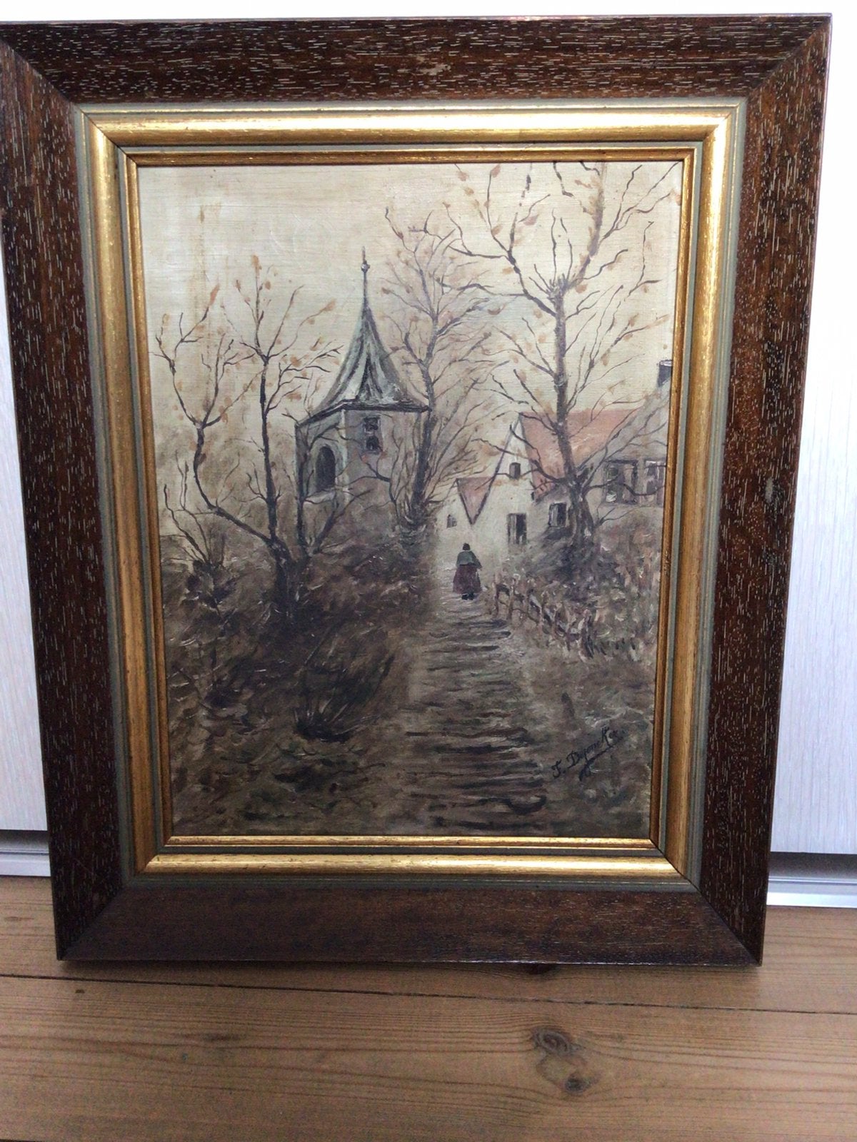 Schilderij met kerkje, Enlèvement ou Envoi