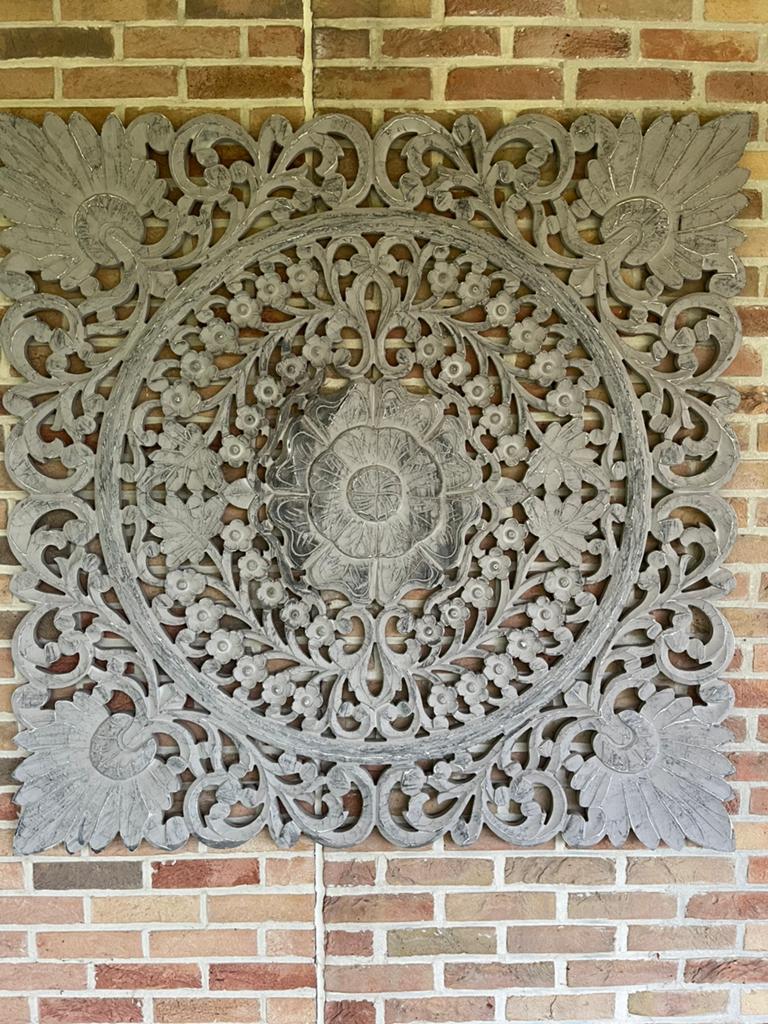 Wanddecoratie 120 x 120 cm, Ophalen, Zo goed als nieuw, Hout