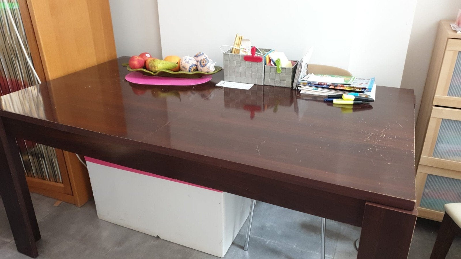 Sam's tafel en 4 stoelen, Ophalen, Gebruikt, 50 tot 100 cm, 150 tot 200 cm