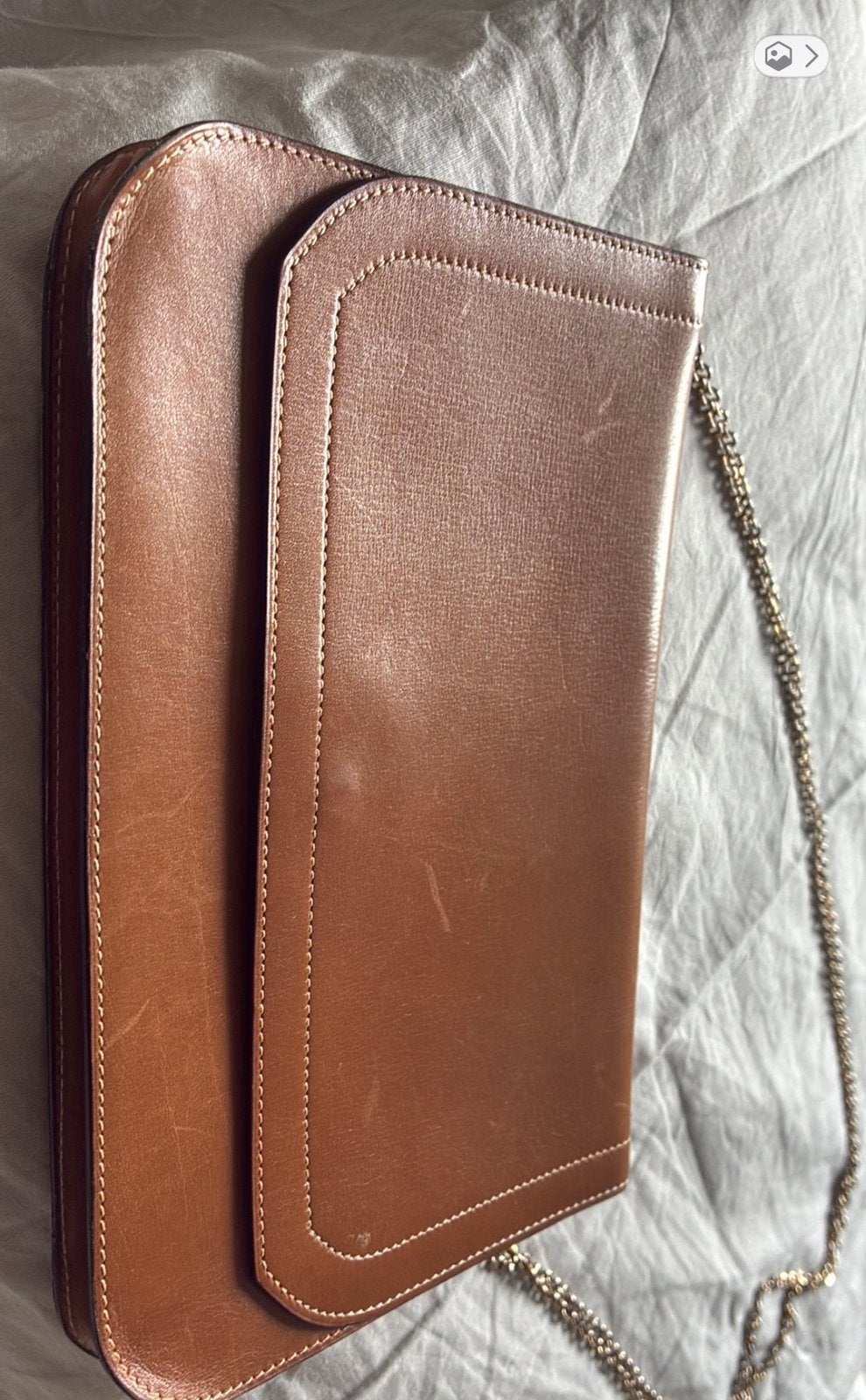 DELVAUX tasje bruin mooie staat, Autres marques, Cuir, Enlèvement ou Envoi, Brun