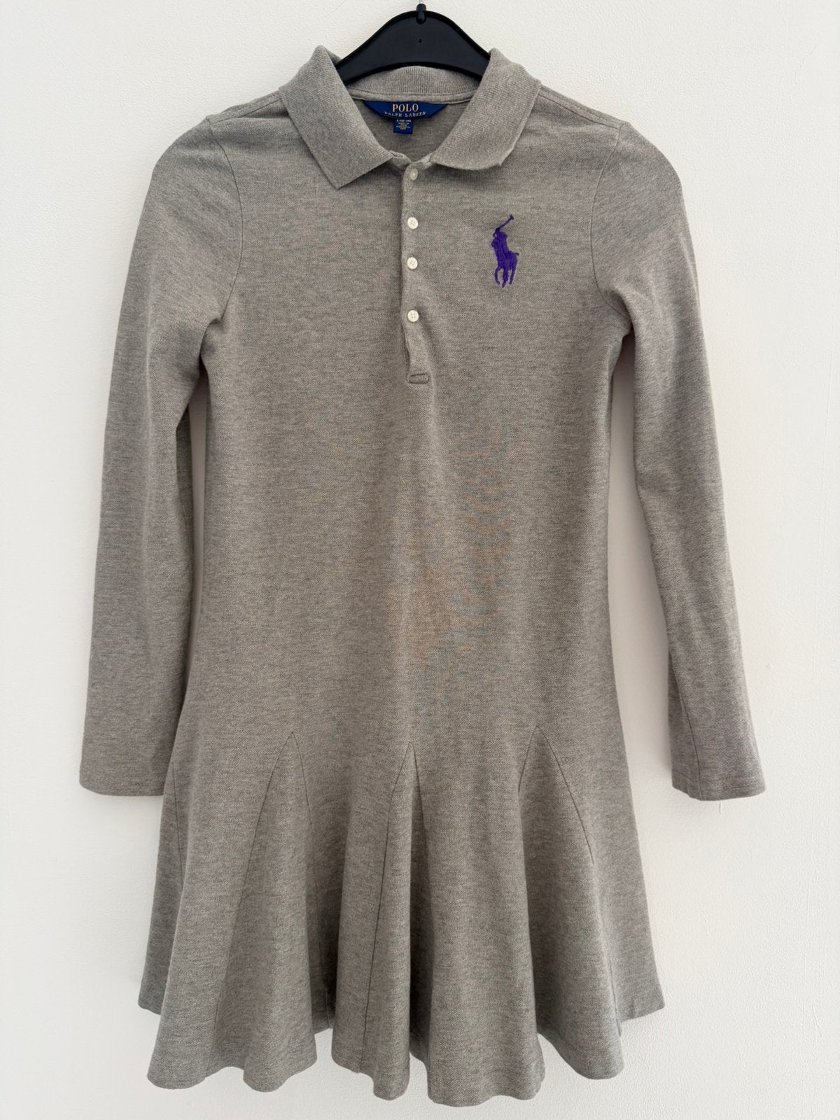 Grijze Jurk Polo Ralph Lauren L(12-14) -> 10 à 11 jaar, Kinderen en Baby's, Ophalen, Zo goed als nieuw, Meisje, Jurk of Rok