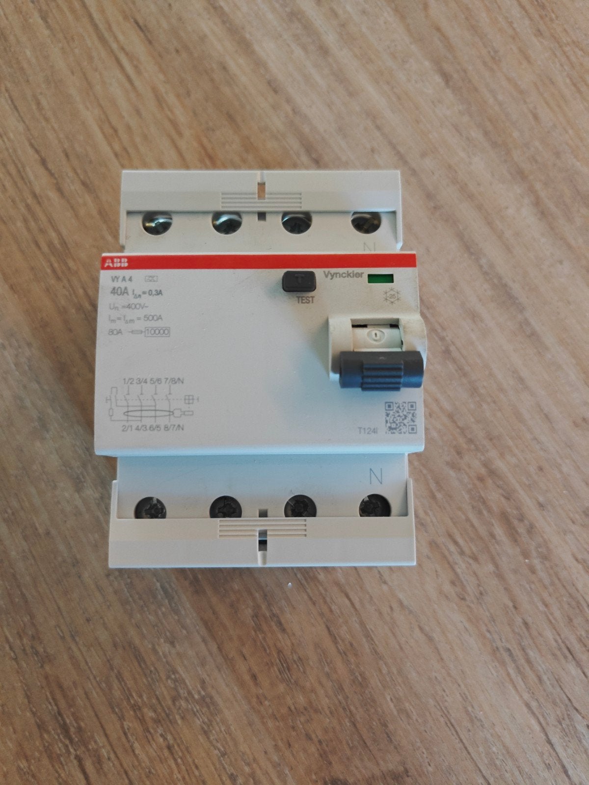 Interrupteur différentiel ABB Vynckier 40A, 300mA, 4P, Bricolage & Construction, Envoi, Neuf, ABB, Interrupteur différentiel