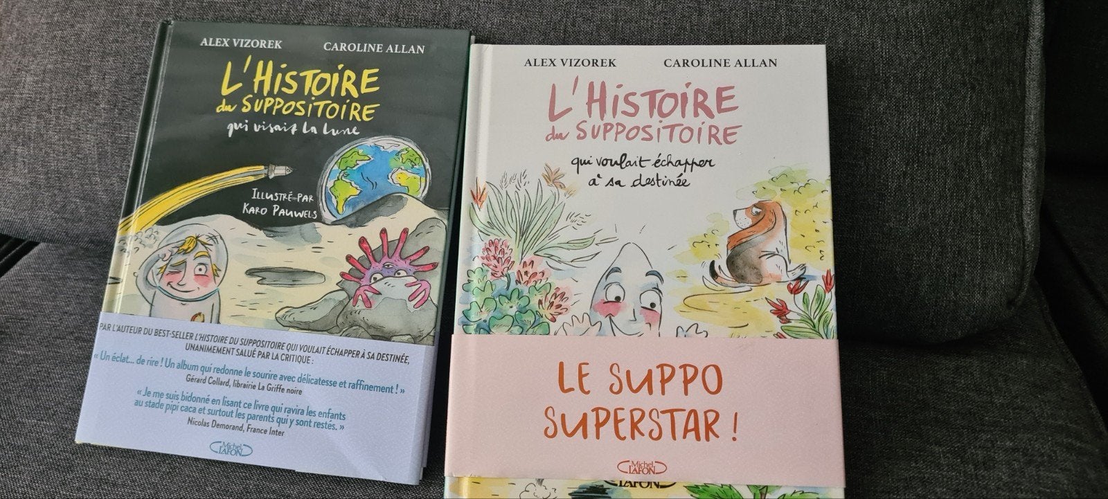 2 livres L 'Histoire du suppositoire comme  neuf, Enlèvement